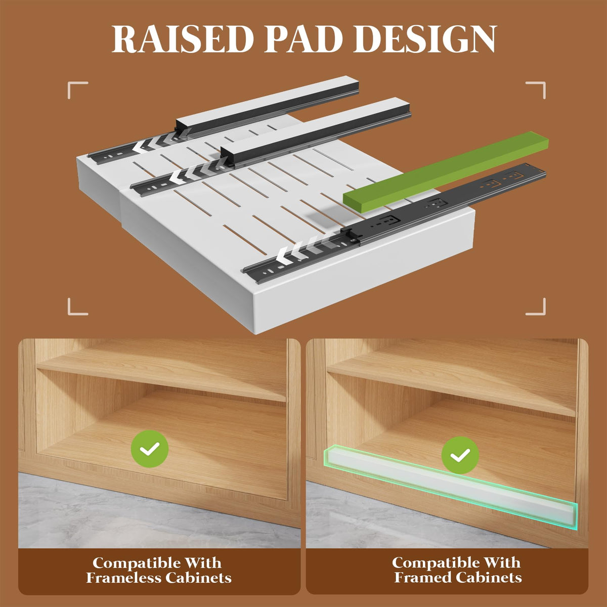 Seinloes 4-Pack Expandable Pull-Out Cabinet Organizer — 12.1–20.4 in Wide, 21