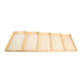 Creative Hobbies wooden nested trays in varied sizes ideal for nesting, crafts, or display.