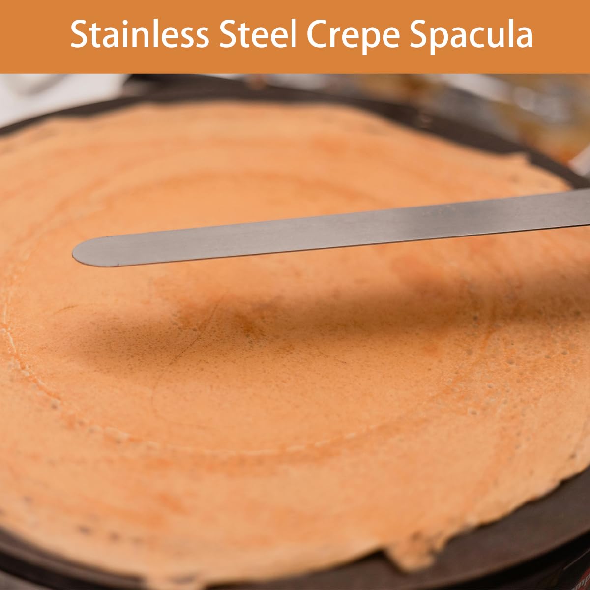 WINDESK Crepe Spreader & Spatula Kit — 12-inch Curved Offset Spatula, 7