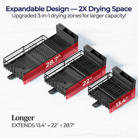 Pantasia rack features a 2.55-degree slope for efficient air drying.