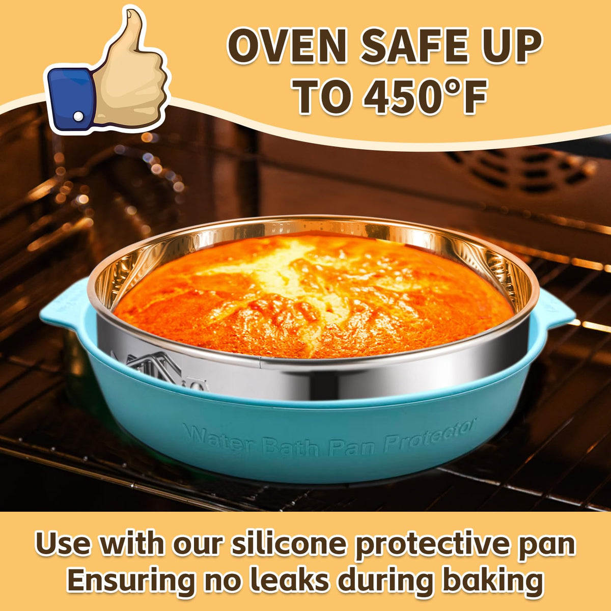 OYAOL silicone cheesecake pan protector guards edges during bake