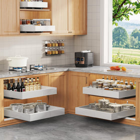 Seinloes 4-Pack Expandable Pull-Out Cabinet Organizer — 12.1–20.4 in Wide, 21