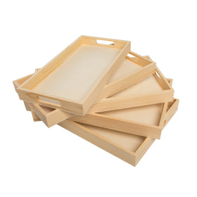 Creative Hobbies wooden trays emphasizing woodgrain detail for rustic decor.