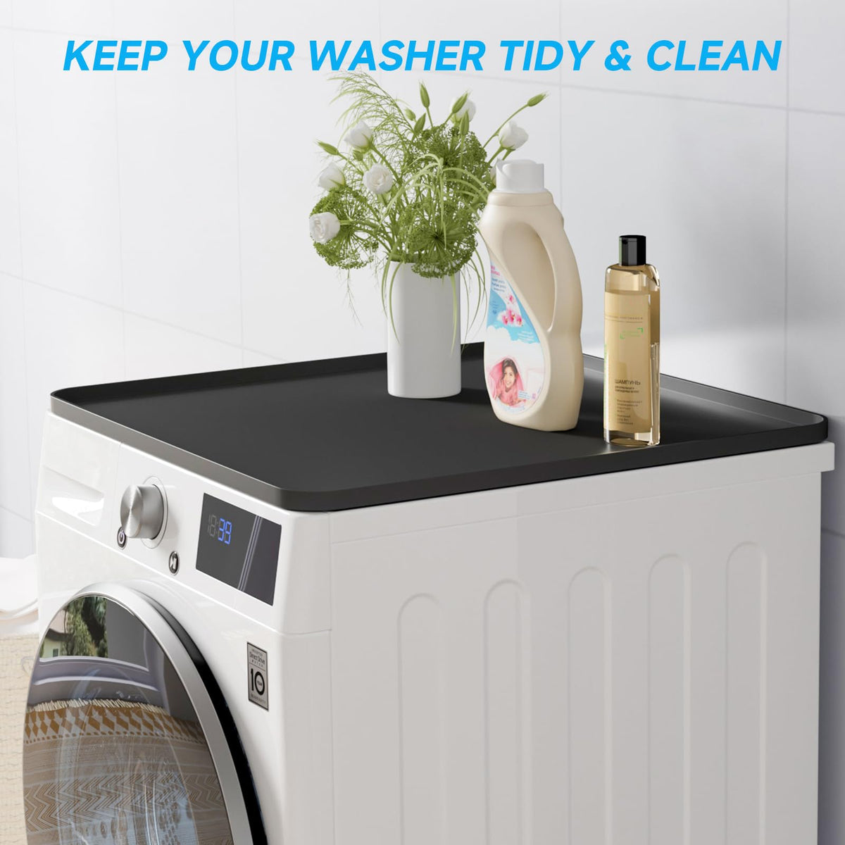 WUDIALIEN multi-use silicone mat suits counters, sinks, and storage areas.