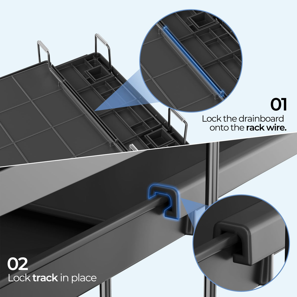 Pantasia easy, tool-free assembly with secure clips for quick setup.