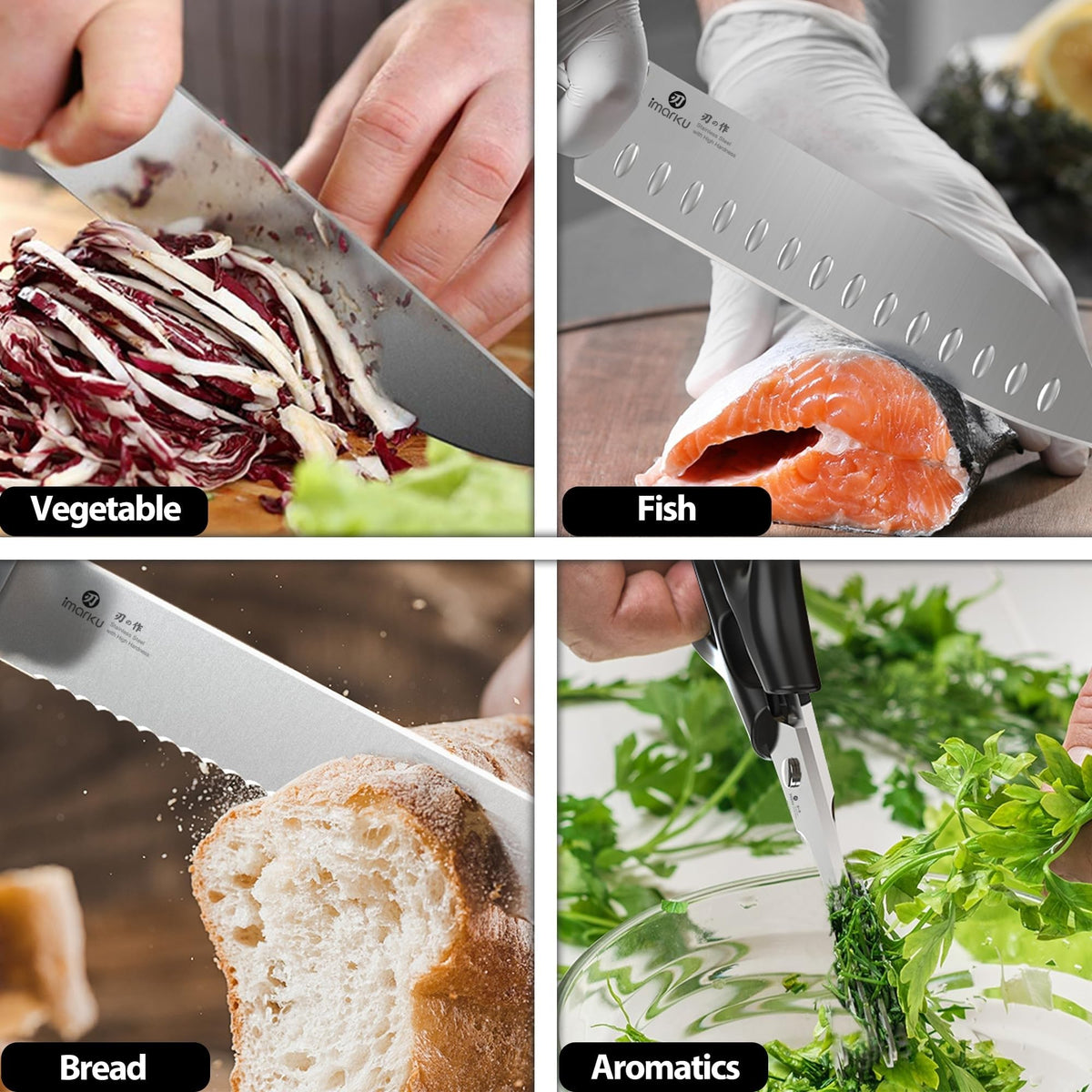 imarku 8-inch bread knife ideal for clean, even slices