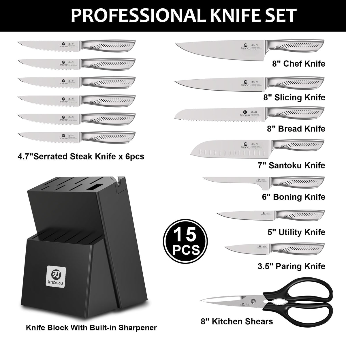 imarku 8-inch chef knife in action for effortless slicing