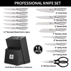 imarku 8-inch chef knife in action for effortless slicing