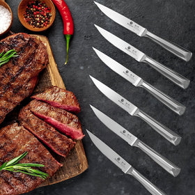 Imarku boning knife in use for controlled meat trimming.