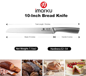 imarku bread knife 10inch lightweight design eases handling during frequent kitchen use