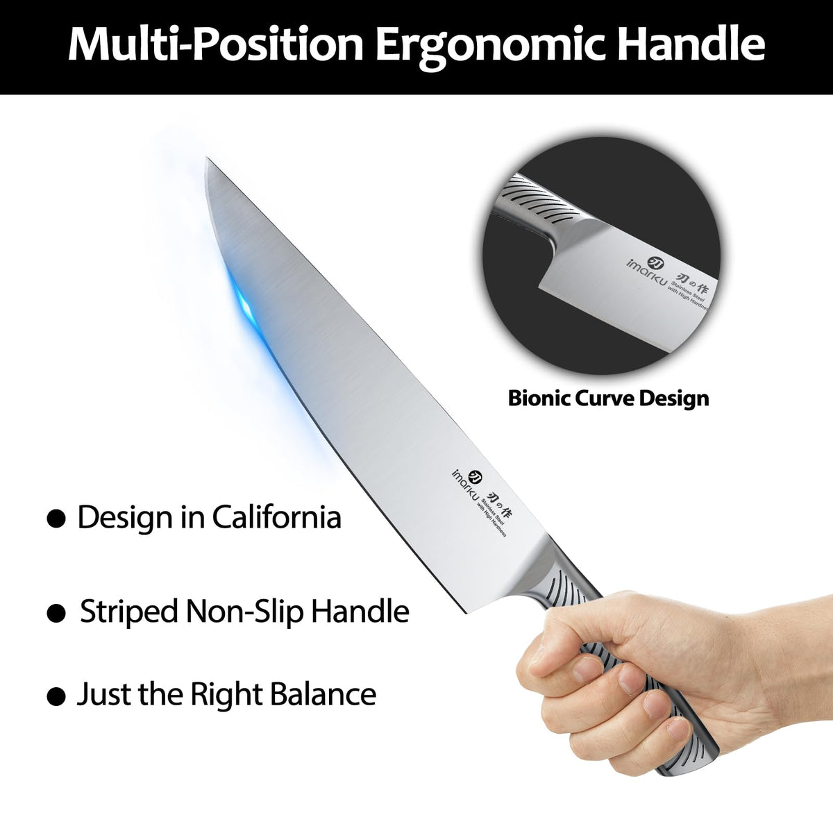 Imarku 8-inch bread knife designed to cut crusts cleanly.