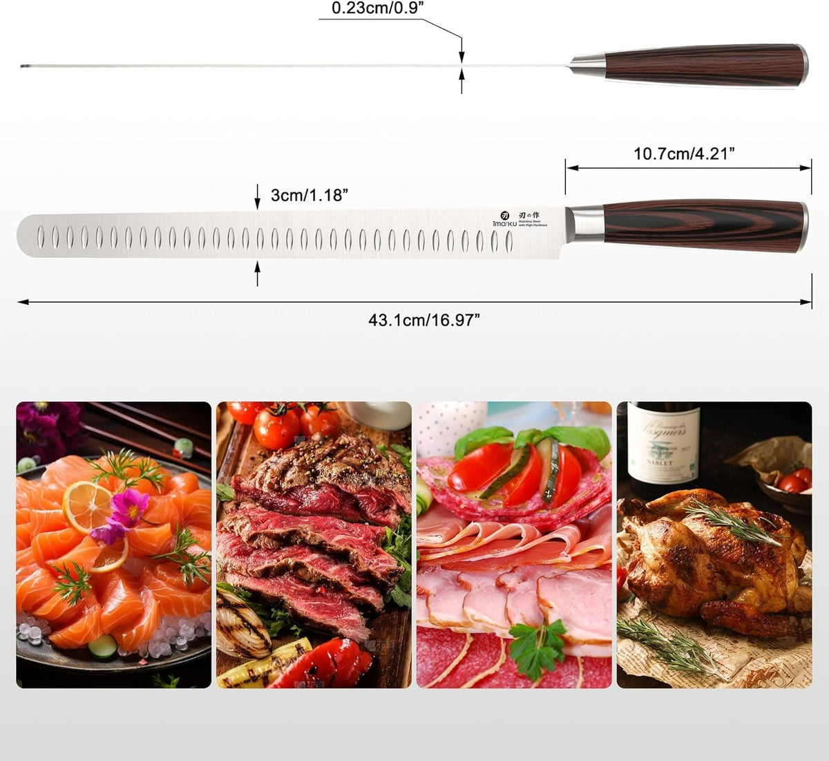 imarku Brisket Knife in gift box ideal for gifting to home chefs