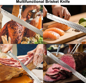 imarku Brisket Knife long blade preserves presentation on roasts and turkeys