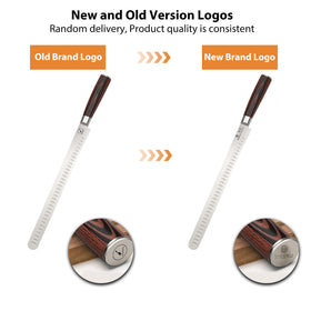 imarku Brisket Knife slicing action demonstrates effortless, uniform cuts