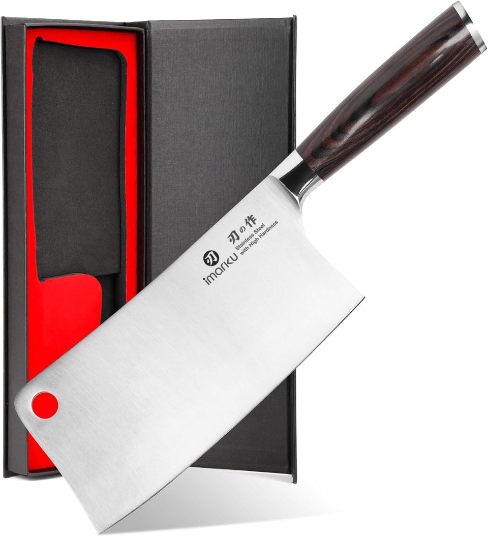 imarku 7-inch cleaver blade offers precise chopping capability
