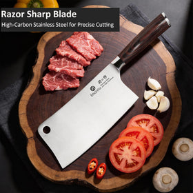 imarku cleaver 7-inch handle, ergonomic grip reduces fatigue