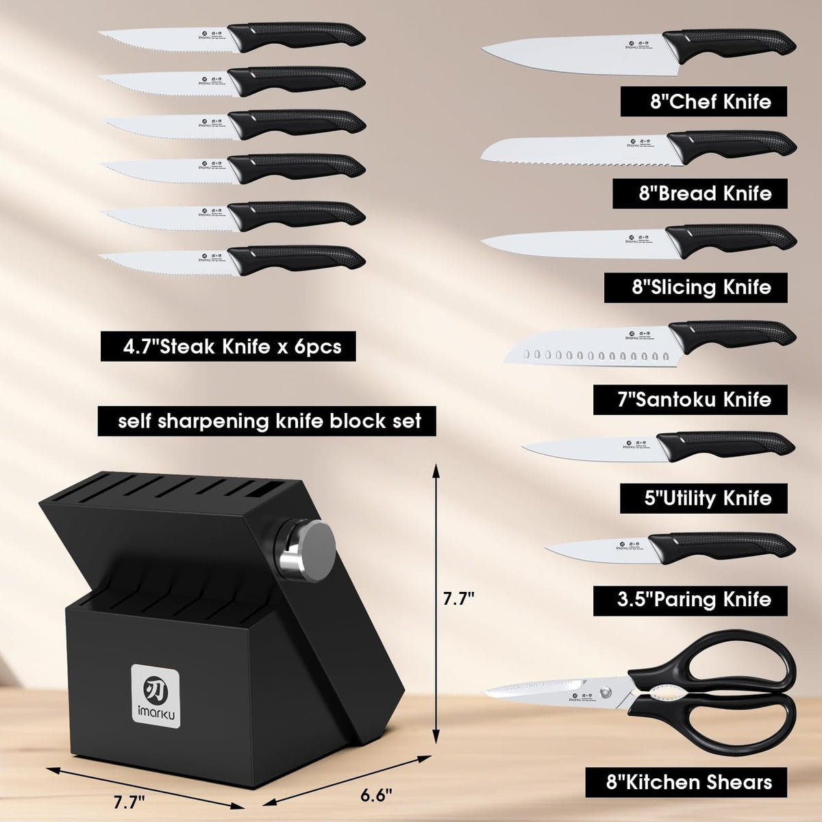 imarku dishwasher-safe knives simplify cleaning after meals