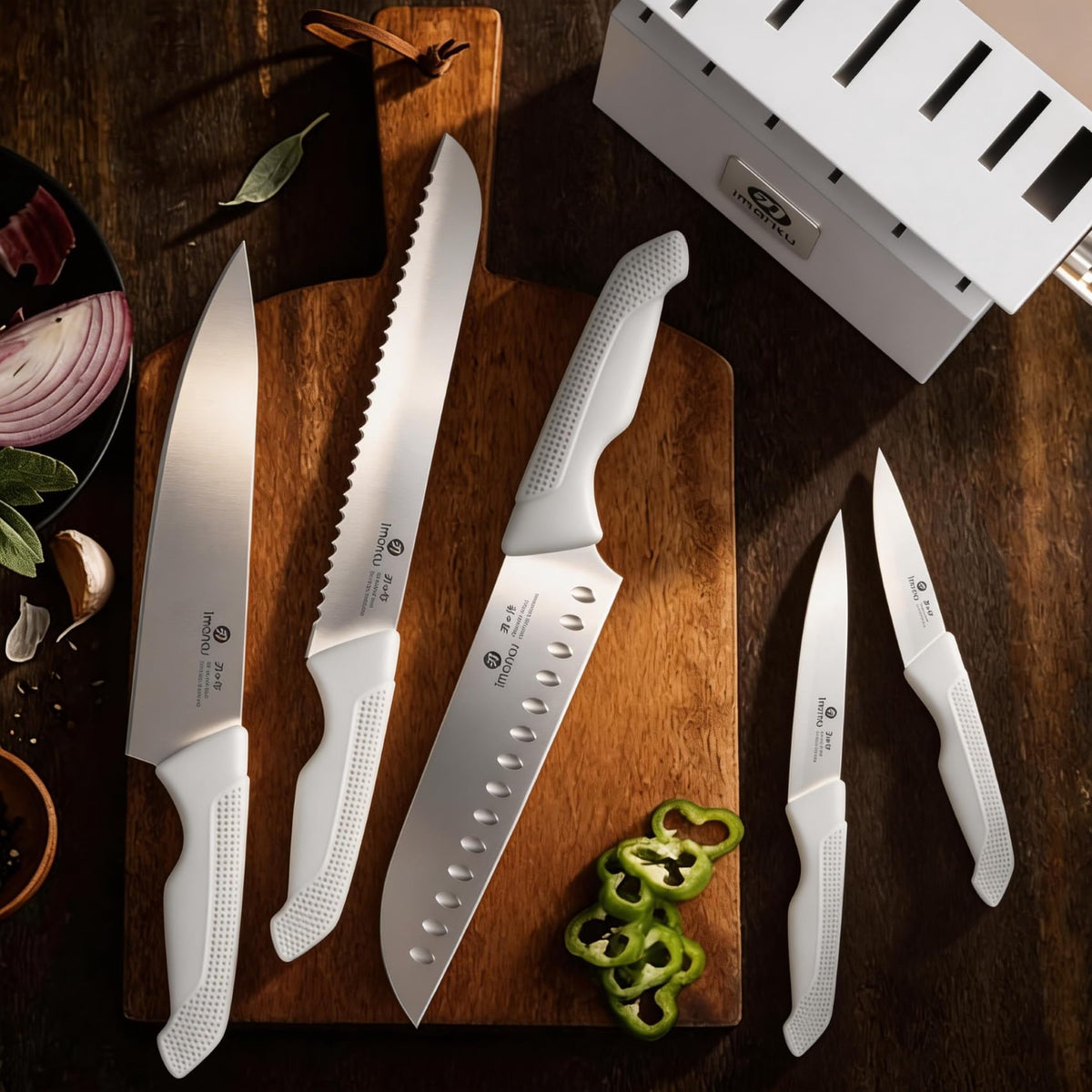 ergonomic soft-grip handle close-up for comfortable, secure chopping
