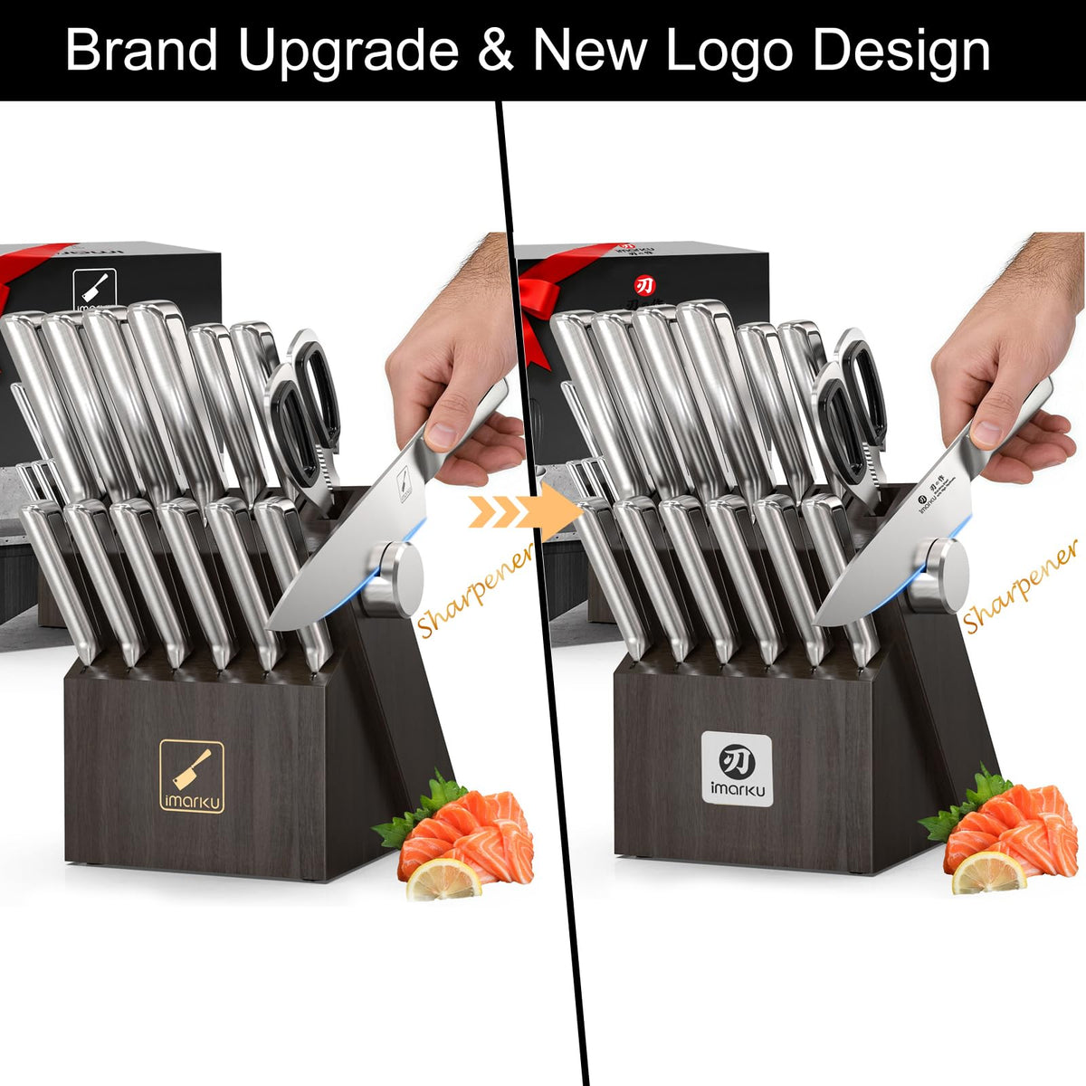 imarku G14 six serrated steak knives ensure clean cuts.