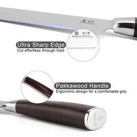 Imarku wood-frame handle detail indicating durability and balance