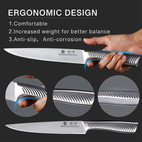 imarku ergonomic full-tang handle delivers comfortable grip and control.