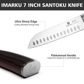 imarku pakkawood handle provides secure, comfortable grip