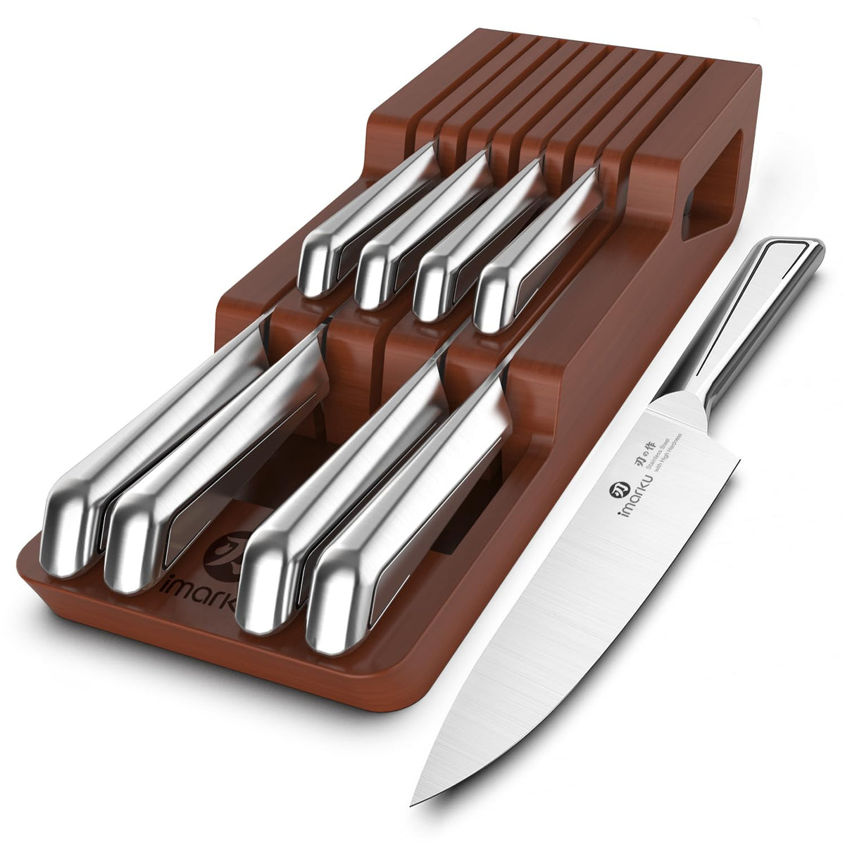 imarku 8-inch chef knife with sharp blade enables precise kitchen slicing