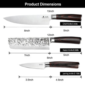 Imarku 7-inch Nakiri knife blade close-up for clean vegetable cuts