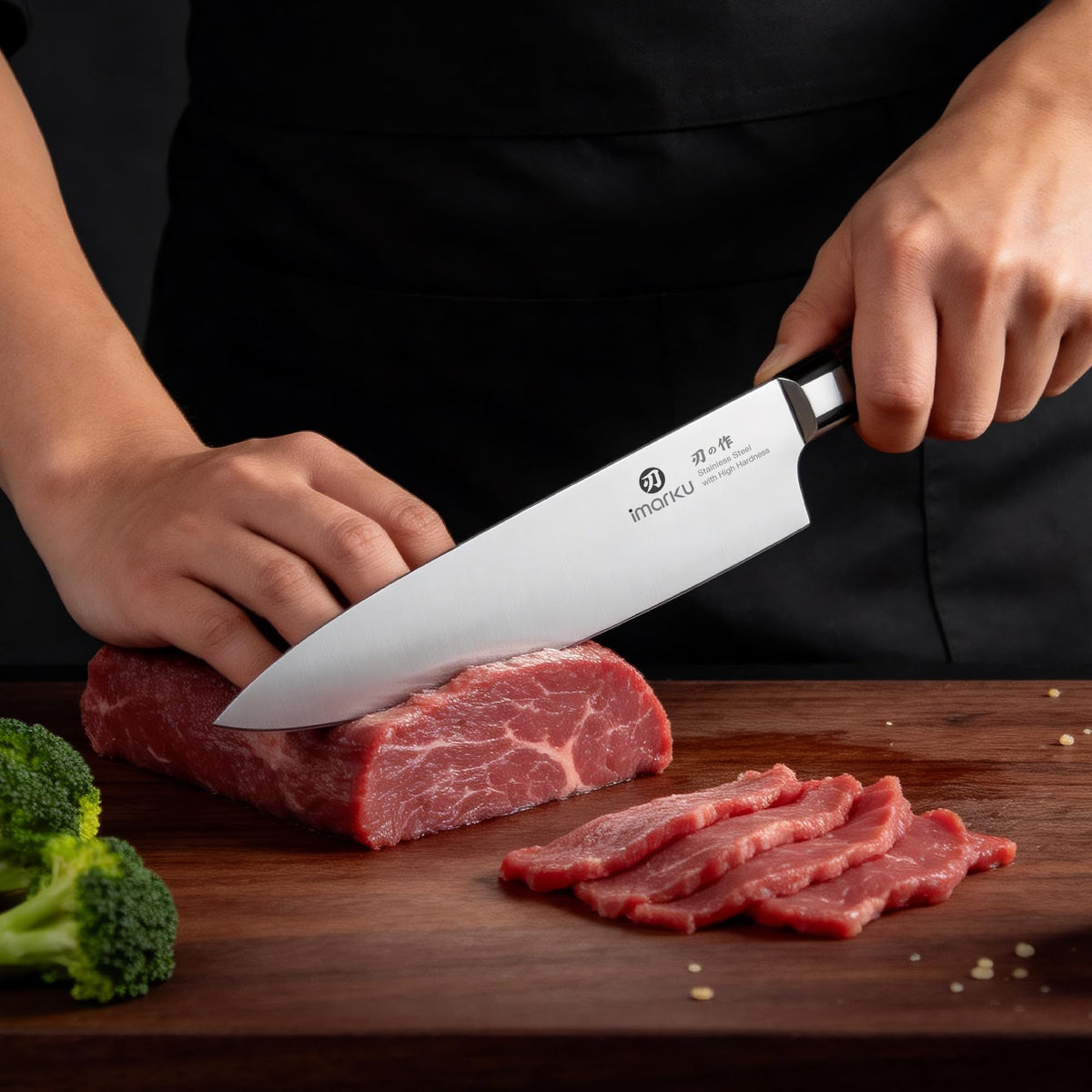 Imarku santoku knife ideal for versatile chopping and mincing.