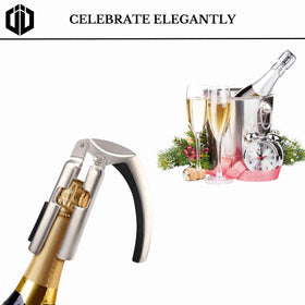 Imbibe & Indulge champagne opener tool compact, portable design for drawers or bags.