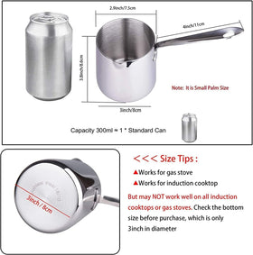 IMEEA mini saucepan with spout ideal for hot chocolate and small portions.