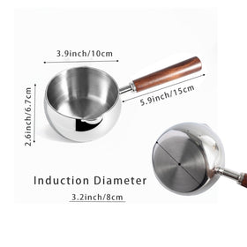 Interior SUS304 stainless steel with aluminum core for fast, even heating