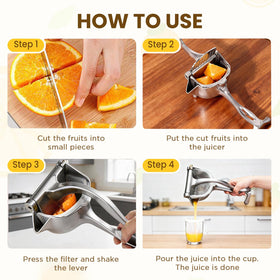 IMGROSE ergonomic non-slip grip reduces hand strain during juicing sessions.