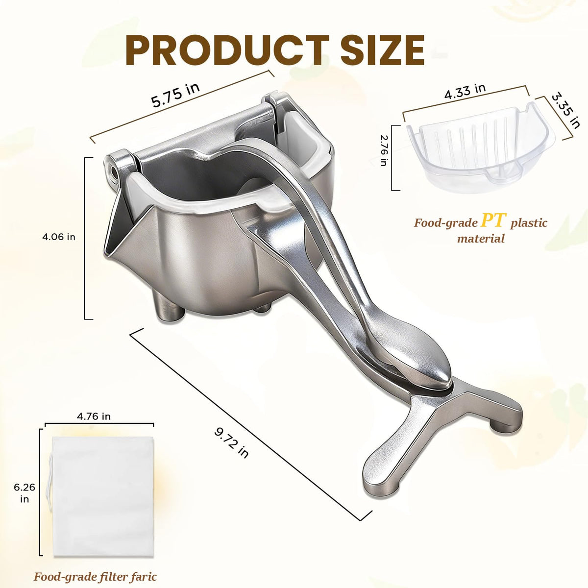 IMGROSE lemon squeezer hand press enabling easy juice extraction with minimal effort.
