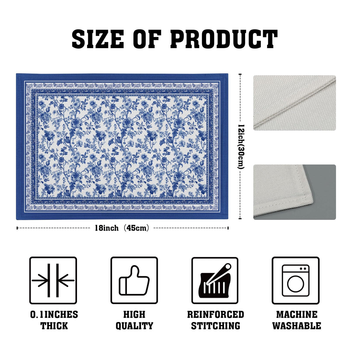 Imiss placemats 4-pack protects tabletops from heat and spills
