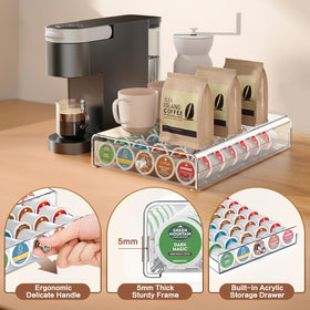 iMMDOKIN drawer front handle allows smooth, quiet access to your K-Cups.
