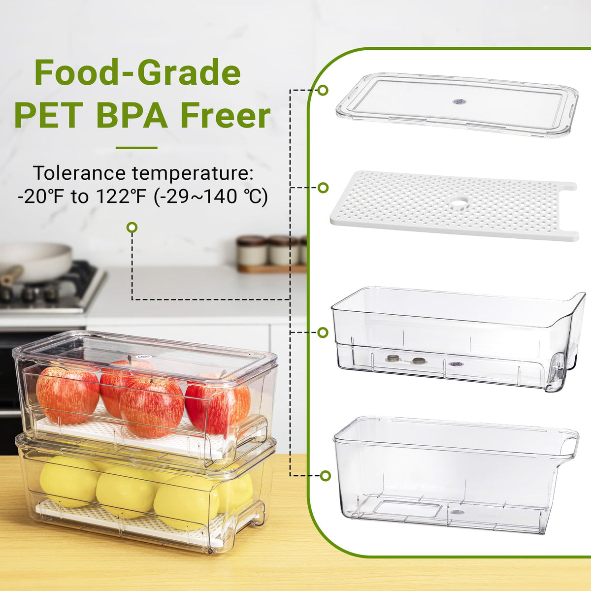 Imncya compact fridge bins maximize small spaces with clear visibility