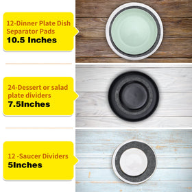 Imncya easy-to-use felt separators slide between plates for quick protection