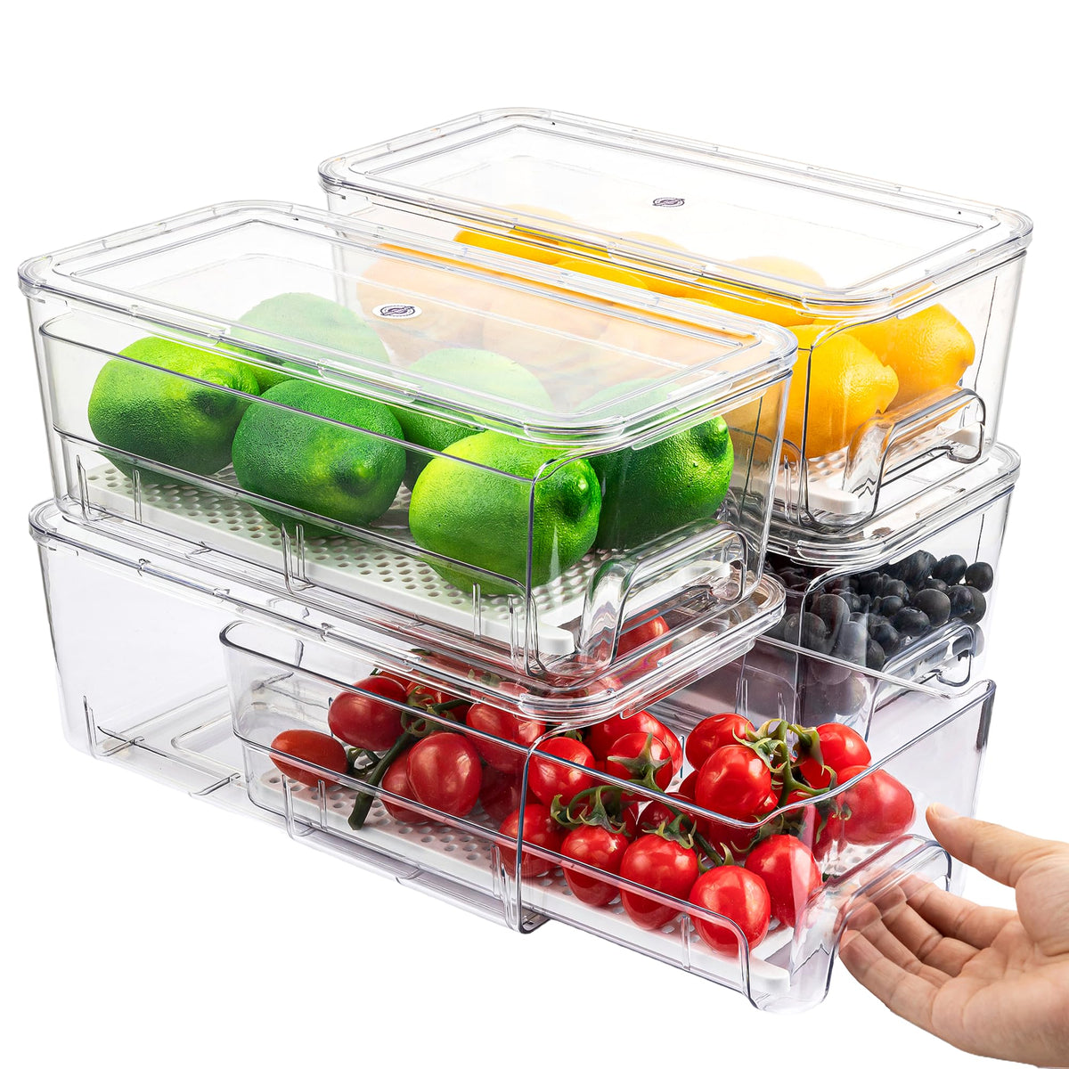 Imncya fridge organizer 4-pack keeps items neatly stored and easy to access