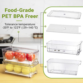 Imncya fridge organizer, 12.3 x 6.4 x 4.5 inch drawers organized by category