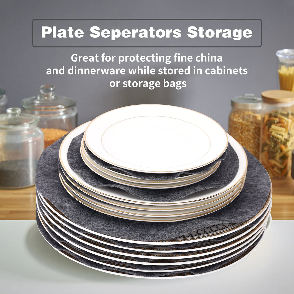 Imncya large separator for 10.5 inch dinner plates safeguards against scratches