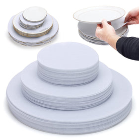 Imncya plate separators for large dinner plates protect during stacking.