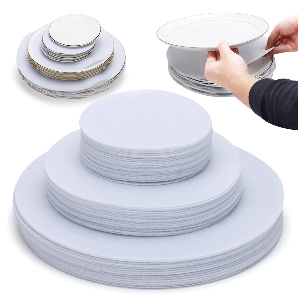 Imncya plate separators for large dinner plates protect during stacking.