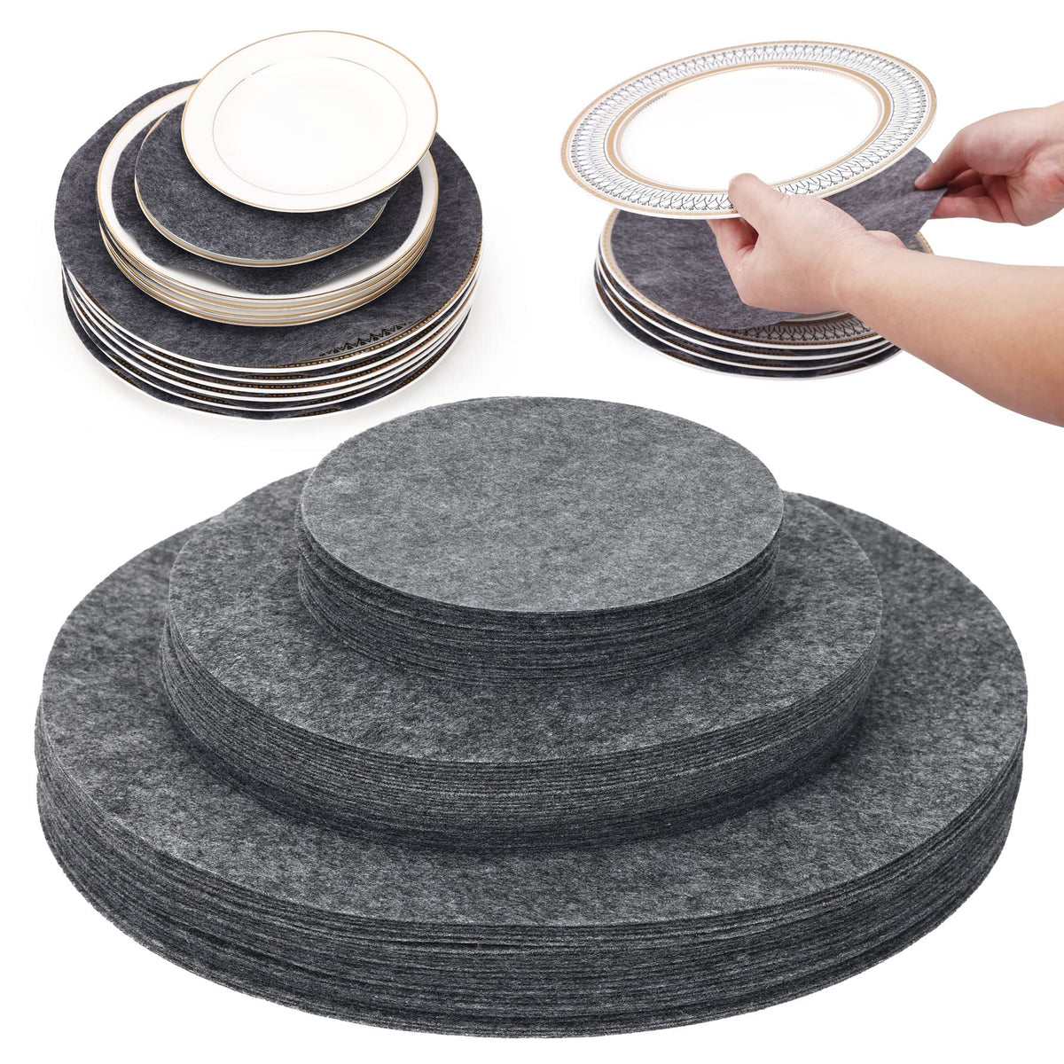 Imncya plate separators 60-piece set protect dinnerware during stacking and storage