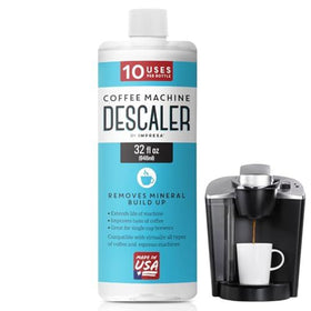 IMPRESA 32oz coffee descaler bottle ready for safe descaling and limescale removal