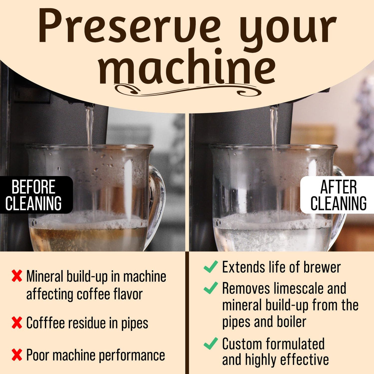 IMPRESA descaler for espresso-machine-cleaning preserves flavor and performance