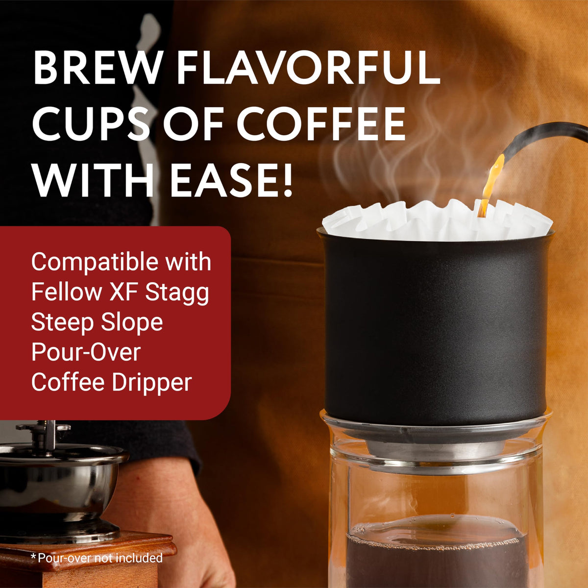IMPRESA flat-bottom design filters promote even extraction and aroma