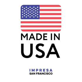 IMPRESA made-in-USA packaging seal reinforces quality and local manufacturing.
