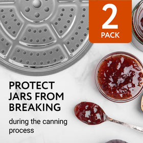 IMPRESA pressure canner rack universal fit elevates jars for even heat distribution.