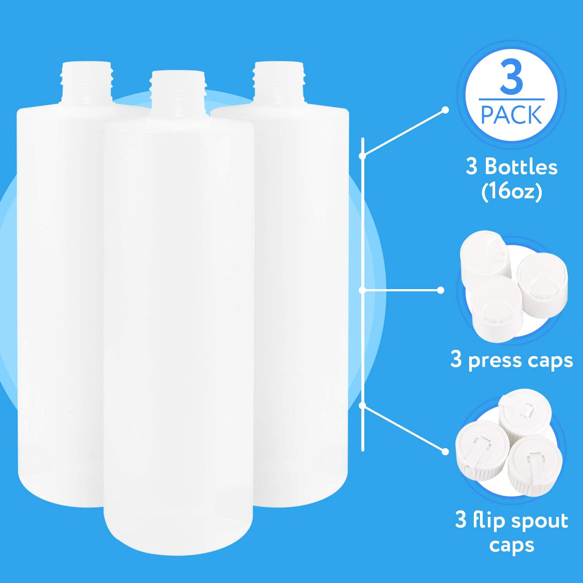 IMPRESA 16oz bottle, BPA-free for food and personal care uses.